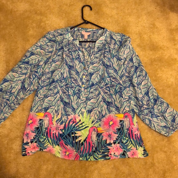 Lilly Pulitzer Tops - Size L Elsa Top in Let’s Mango